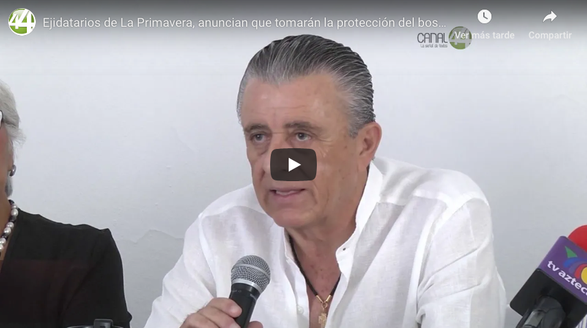 Ejidatarios de La Primavera, anuncian que tomarán la protección del bosque por su cuenta