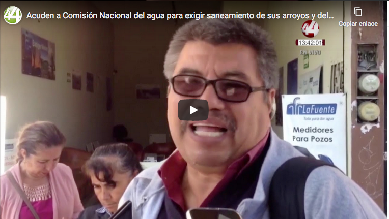 Acuden a Comisión Nacional del agua para exigir saneamiento de sus arroyos y del mismo río Santiago