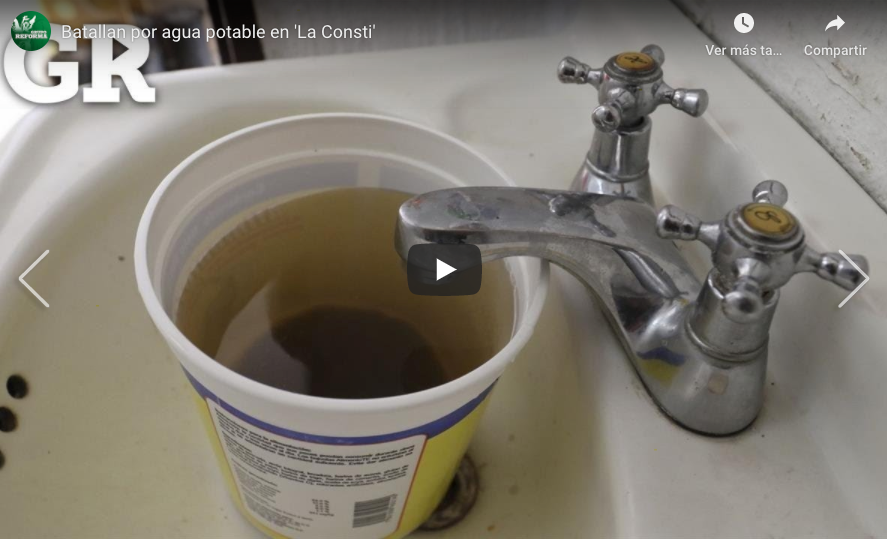 Batallan por agua potable en ‘La Consti’
