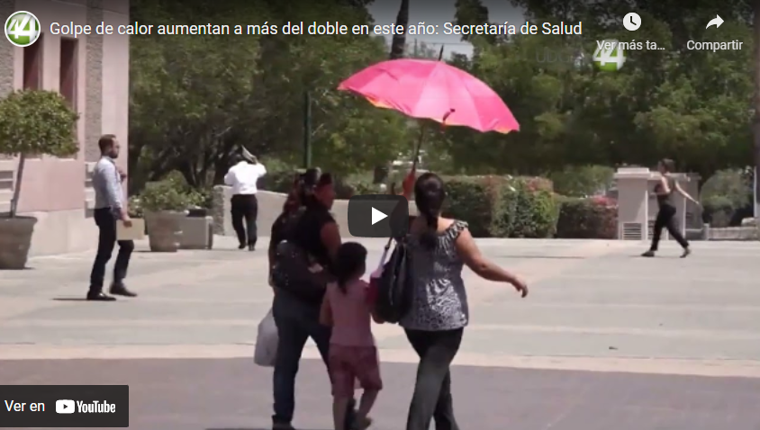 Golpe de calor aumentan a más del doble en este año: Secretaría de Salud￼