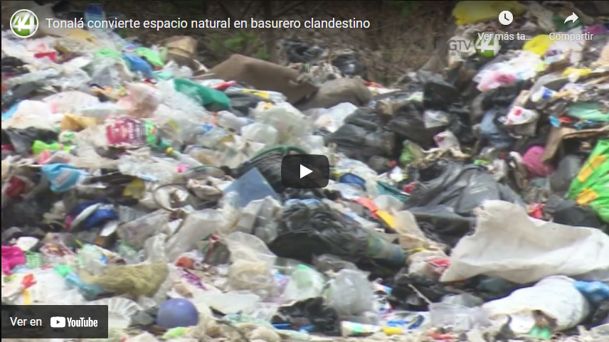 Tonalá convierte espacio natural en basurero clandestino￼