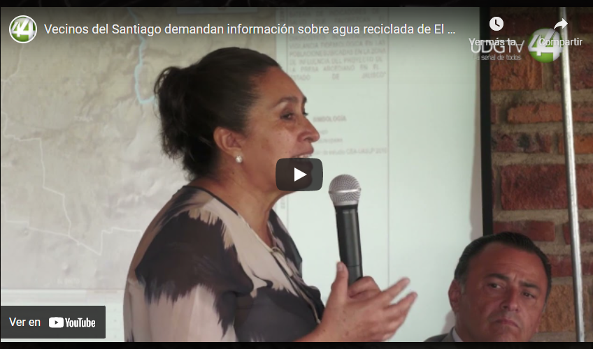 Vecinos del Santiago demandan información sobre agua reciclada de El Ahogado￼