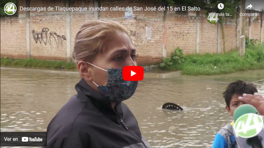 Descargas de Tlaquepaque inundan calles de San José del 15 en El Salto