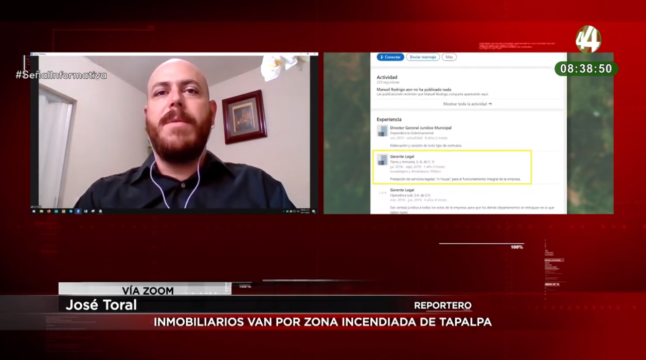 José Toral reporta: tras incendios en el bosque de Tapalpa ya busca ser urbanizado por empresarios