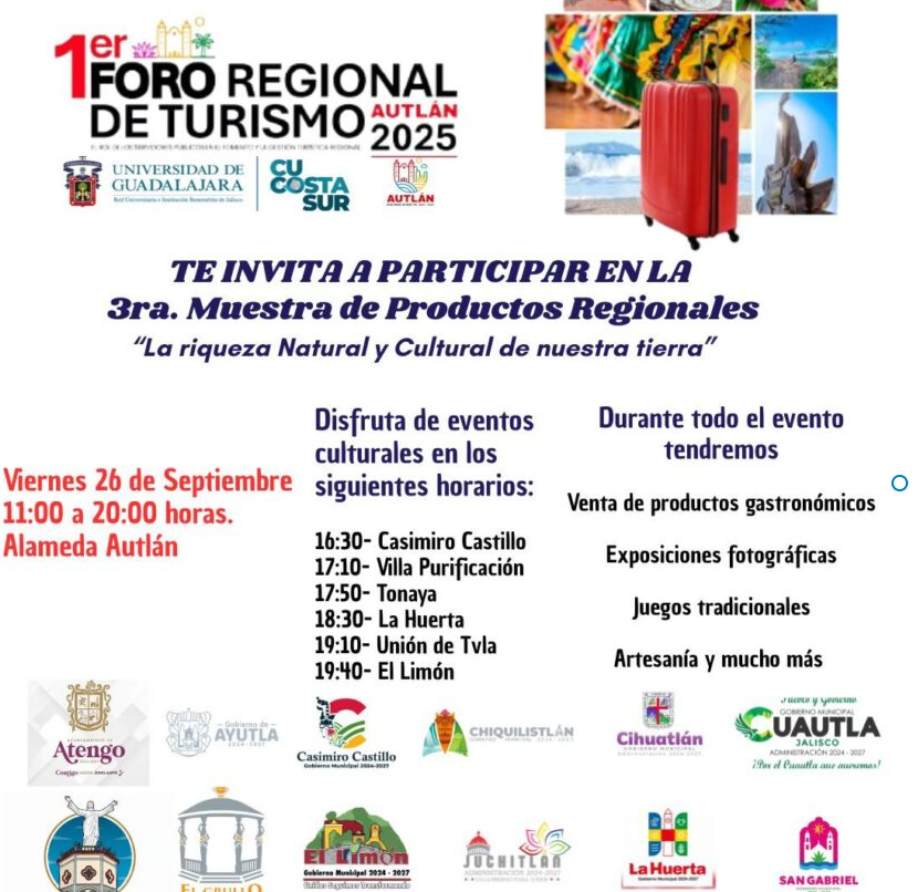 Autlán, sede del 1er. Foro Regional de Turismo 2025