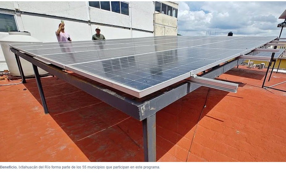 Ixtlahuacán del Río apuesta por el sol para reducir gasto energético