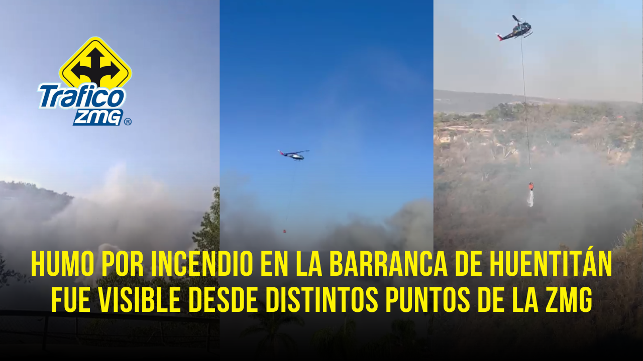 Fuerte incendio consume 2.4 hectáreas de la Barranca de Huentitán