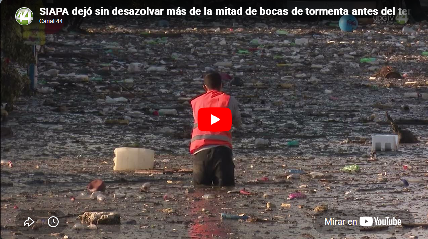 SIAPA dejó sin desazolvar más de la mitad de bocas de tormenta antes del temporal