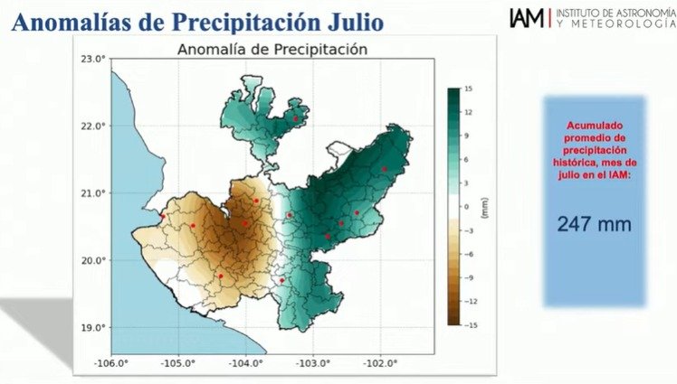 Julio traerá menos lluvias y más calor: IAM