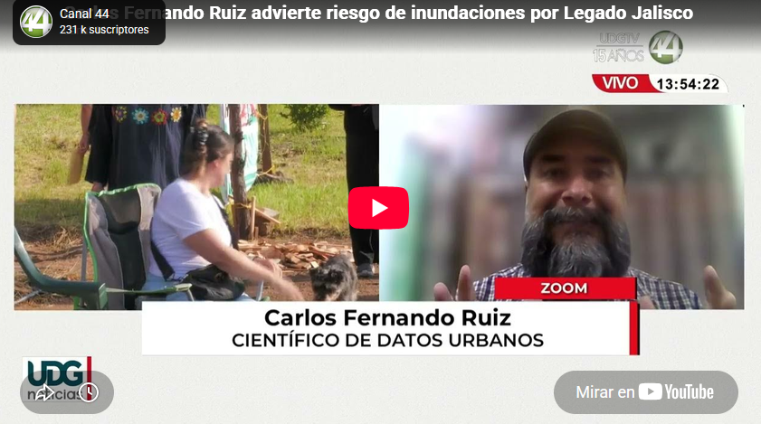 Carlos Fernando Ruiz advierte riesgo de inundaciones por Legado Jalisco