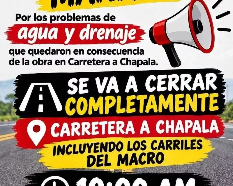 Ciudadanos podrían bloquear Carretera a Chapala por mala calidad del agua