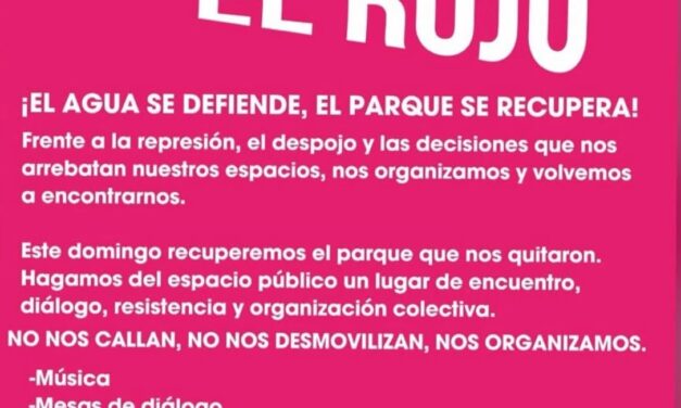 Recuperemos el rojo, el agua se defiende