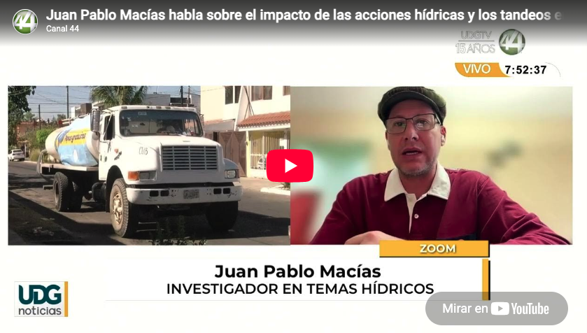 Juan Pablo Macías habla sobre el impacto de las acciones hídricas y los tandeos en la ZMG