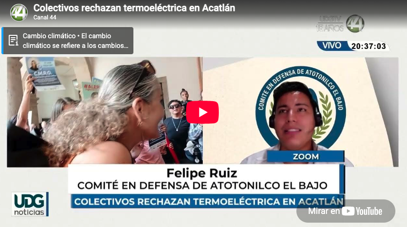 Colectivos rechazan termoeléctrica en Acatlán