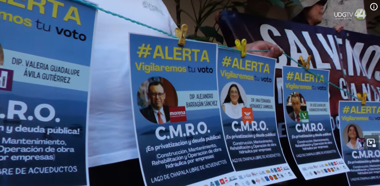 Colectivos le advierten a diputados que están en contra del acueducto Chapala-Guadalajara