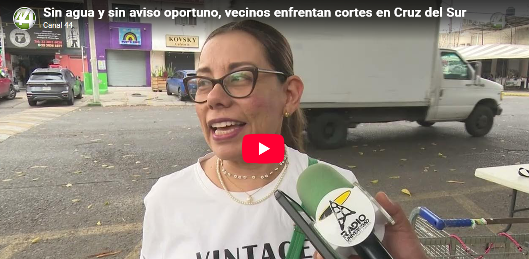 Sin agua y sin aviso oportuno, vecinos enfrentan cortes en Cruz del Sur