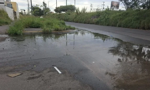 En El Sauz: sin agua potable pero con fuga de aguas negras